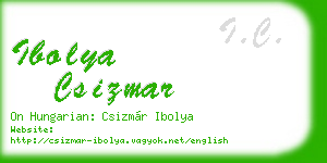 ibolya csizmar business card